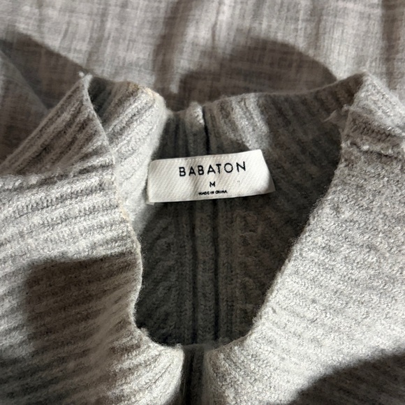 BABATON Gray Ribbed Knit Sweater - Picture 2 of 2